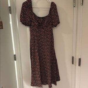 Floral Black and Pink Dress